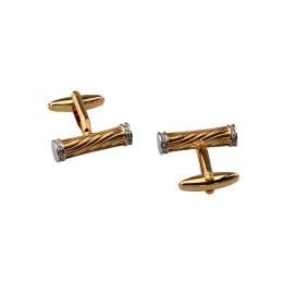 Mansetinööbid - kuldsed pulgad tsirkoonidega